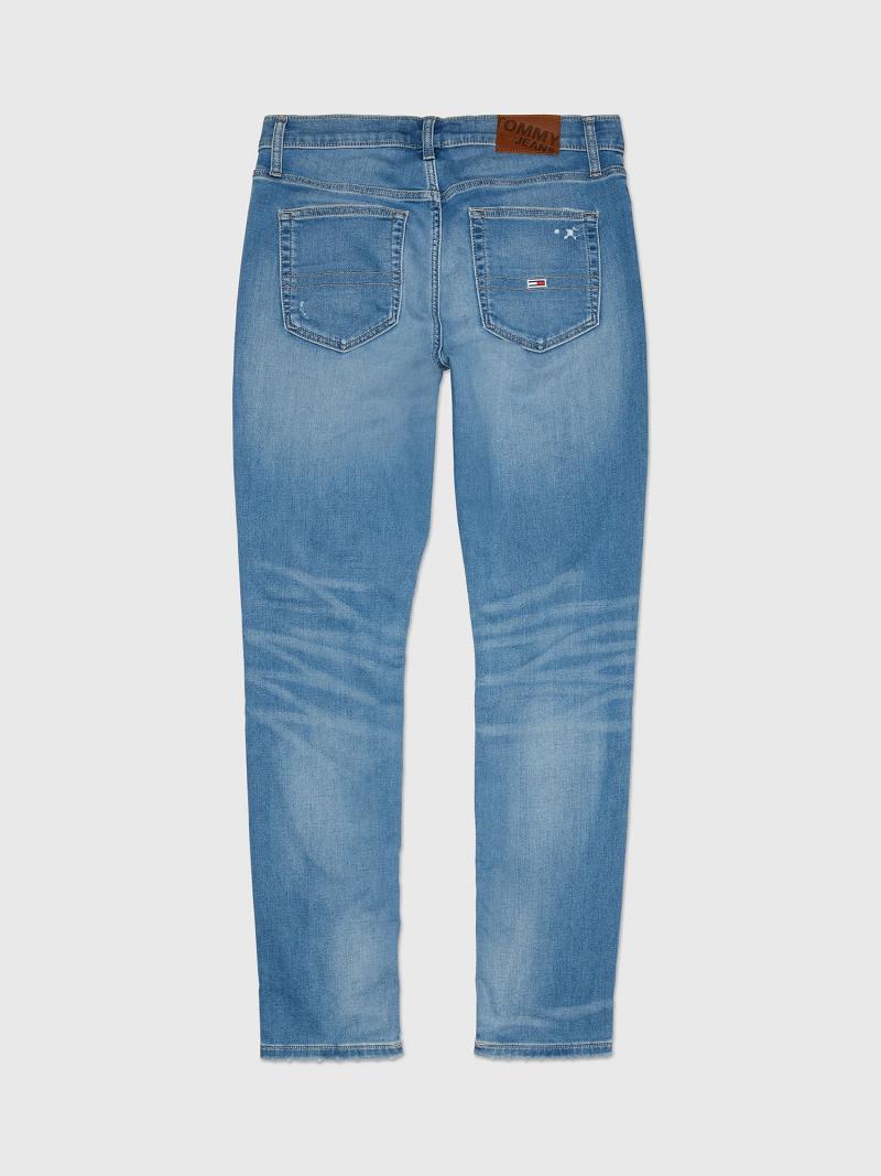 Férfi Tommy Hilfiger Slim fit light Light Wash Farmer Nadrág Kék | HU 1167HAP